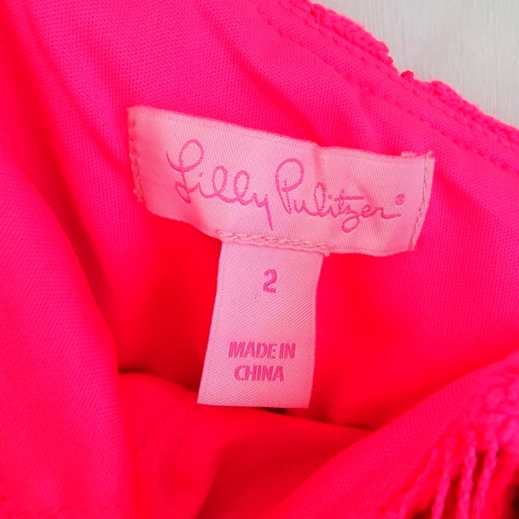 LILLY PULITZER Callisto Midi Dress, Terry Lace, Pink Cosmo - Picture 8 of 8